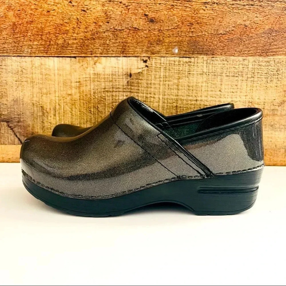 Dansko Iridescent Metallic Sparkle Glitter Clogs - Picture 3 of 9